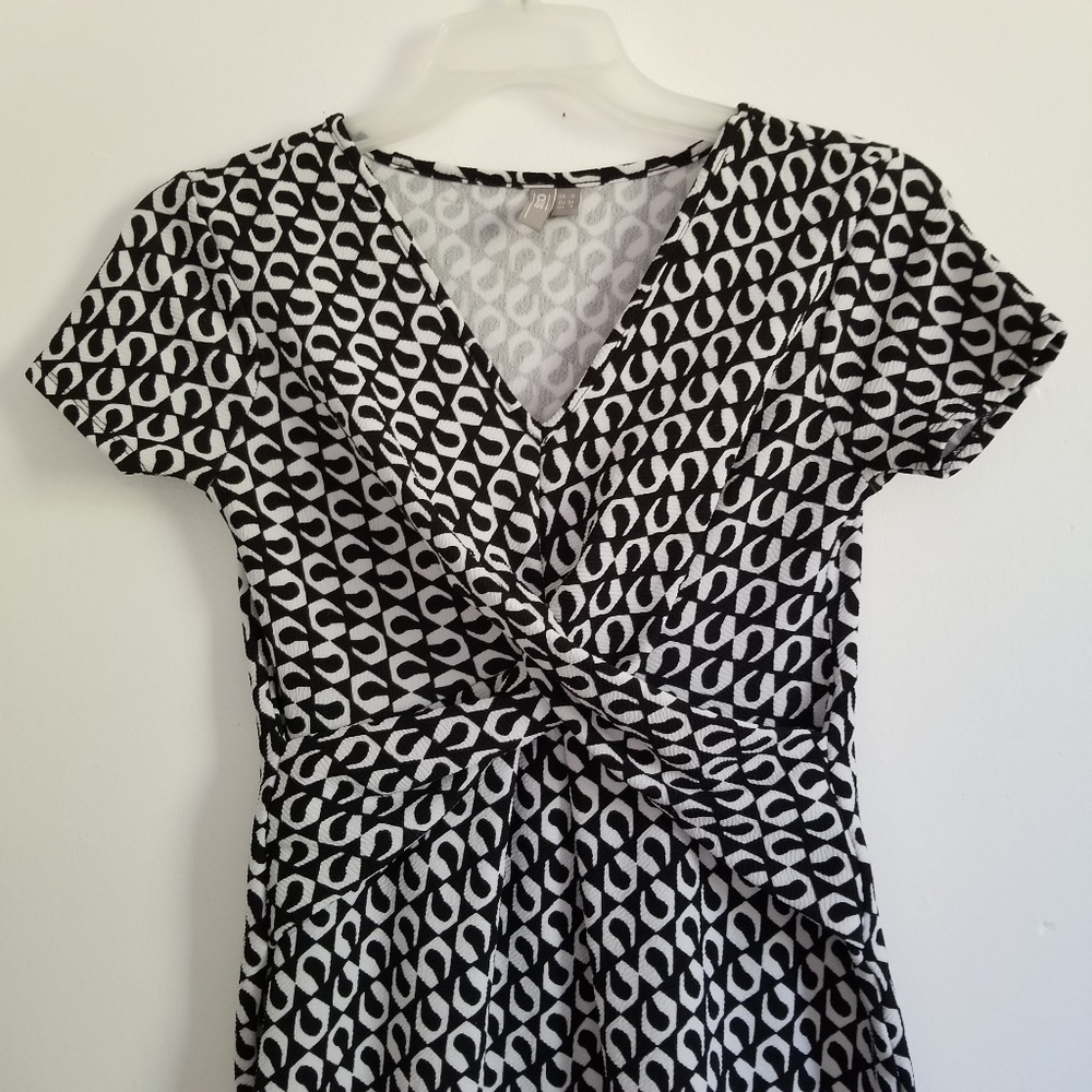 ASOS Black and White Twist Front Dress